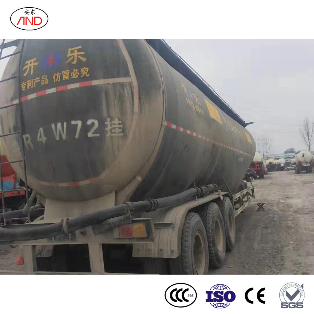 Andong Tandem Tractor Trailer China Van Semi Trailer Suppliers High Quality 3 Axle 45 Ton 45 Cbm Bulk Cement Tank Trailer Bulk Cement Tanker Trailer