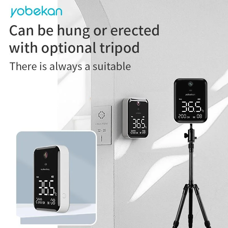 Yobekan 2 metros de largo invierno Distancia baja temperatura de -20 grados Non-Contact Vertical Automática termómetro por infrarrojos Detector