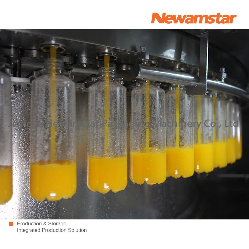 Newamstar de plástico PET garrafa de bebida asséptica bebida lavando o engarrafamento de processamento de Nivelamento da linha de produção Banheira de suco de frutas máquina de enchimento