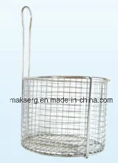 FDA Stainless Steel Circular Wire Basket for Commercial Deep Fryer