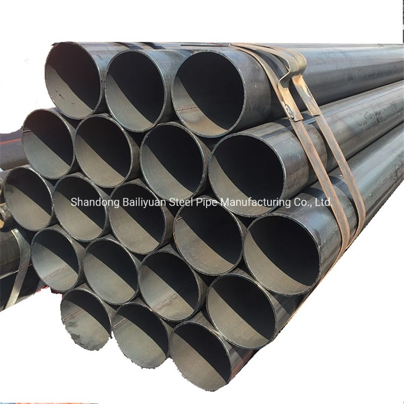 Q195 6m Length ERW Hot Rolled Metal Steel Round Tube Black Iron Carbon Steel Pipe