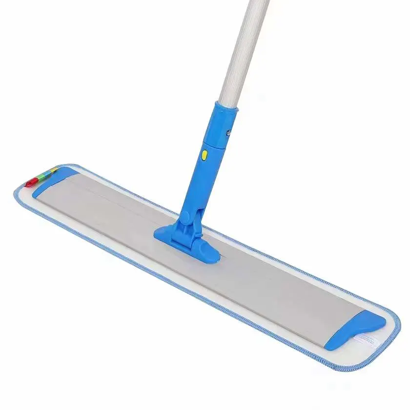 Quick-Connect Flat Mop 40/60/90cm Microfiber 1.4m Aluminum Stainless Steel Handle