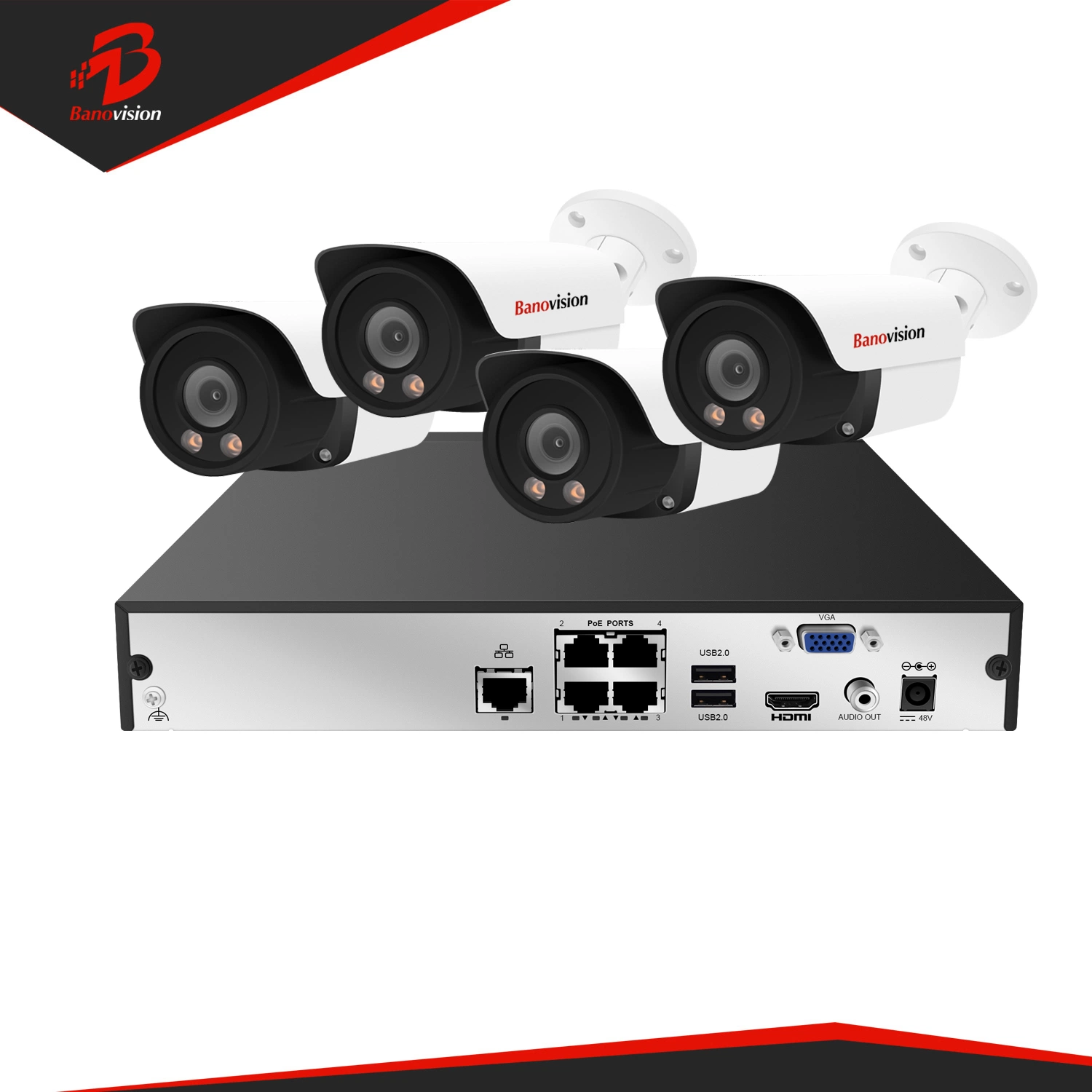 24hours Farbbild Sicherheit Überwachung 6MP Poe Wasserdichte Kamera Zuhause NVR-Kit