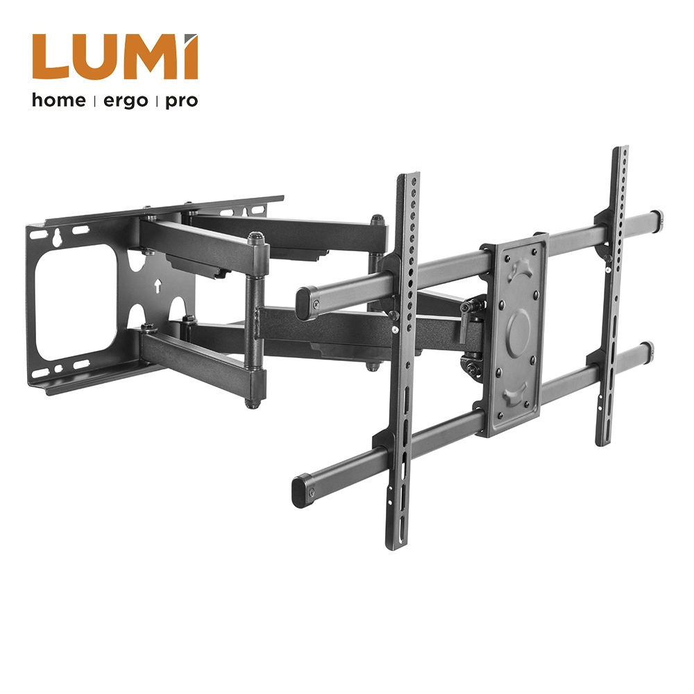 China Factory Manufacture Wholesale Universal Swivel Heavy Duty Tilting Full Motion Wall Mount Bracket with Articulating Arm for 37"-90" LED LCD Flat Screen TV