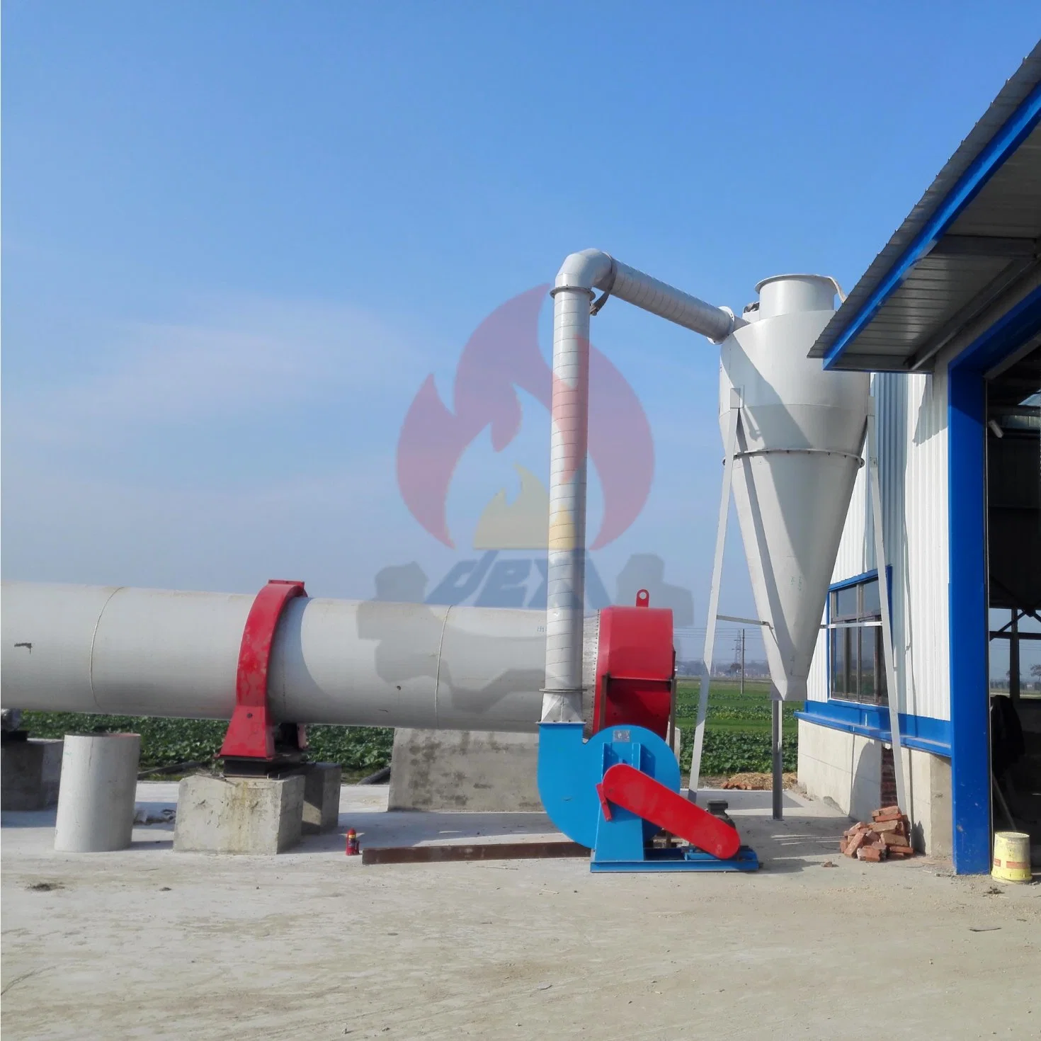 Italy Use 800-1000kg/H Air Pipe Wood Chips Sawdust Dryer