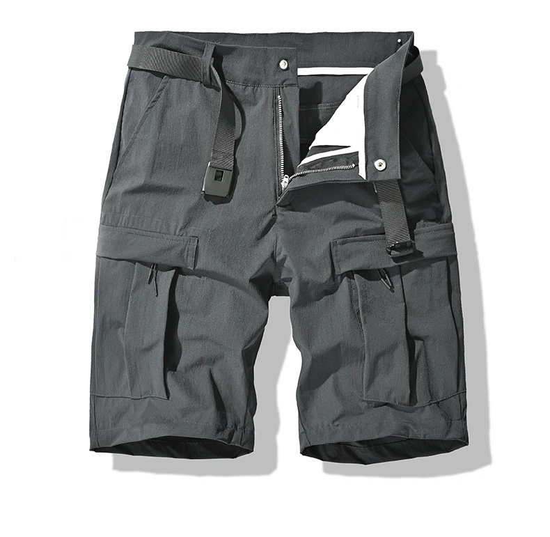 Men's Summer Euro-American Cargo Shorts Cotton Loose-Fitting Plus-Size Quarter Breeches Men's Short