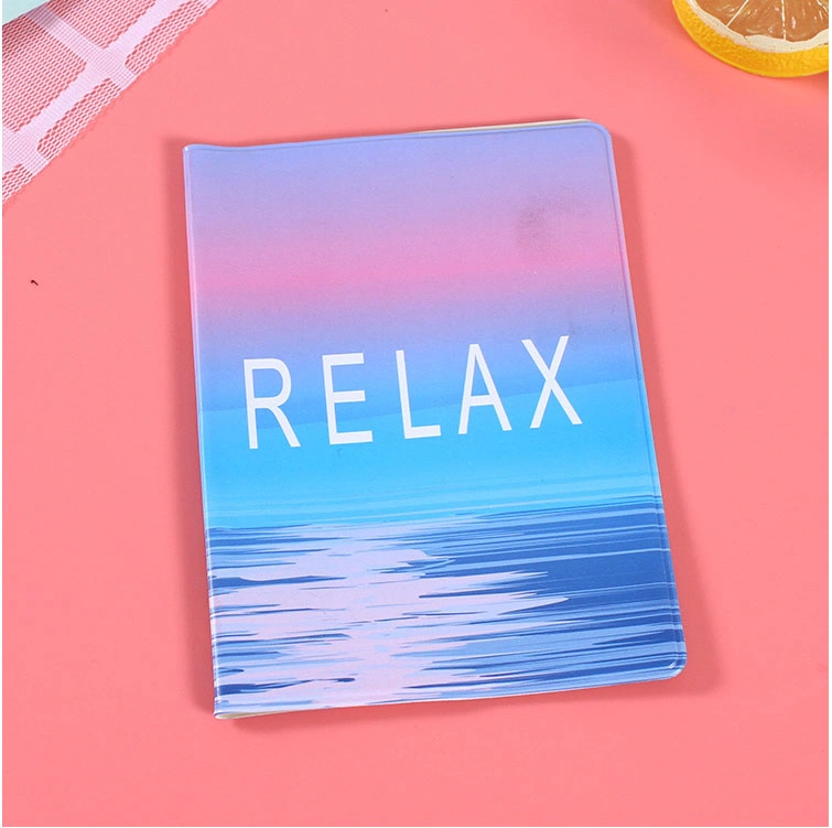 Printed Advertisement Color Transparent PVC PP Vinyl Plastic Leather Waterproof Binding Cover Clear Passport Cover Printing