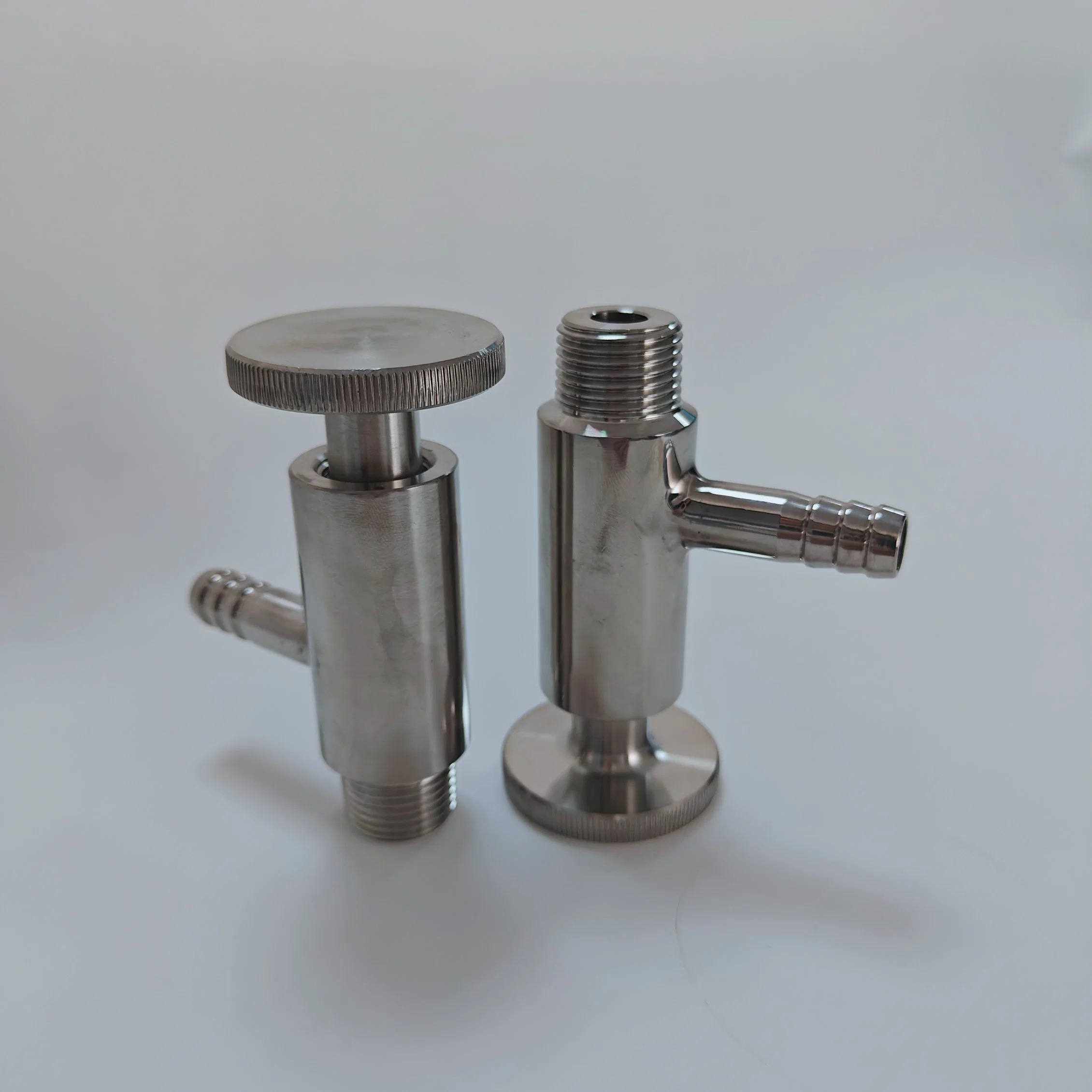 304 Stainless Steel Sanitary Quick-Fit Wine Sample Valve Aseptic Ss Tri Try Clamp/Male Thread Sampling Valve Sample Cock Valve