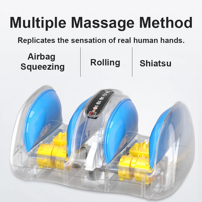 Le Shiatsu chauffage électrique de vibration de la circulation sanguine Veau de compression de l'air SPA Foo Masseur de jambe avec la chaleur