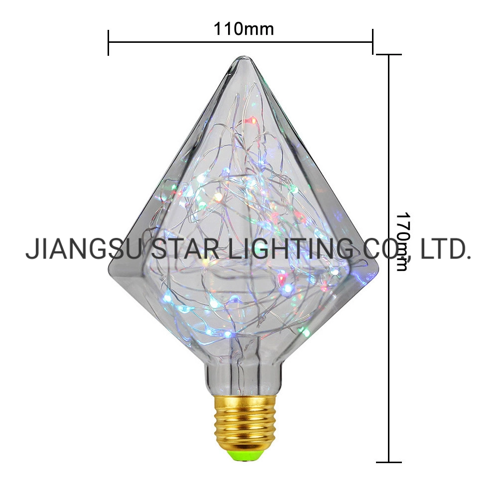 Поэтому светодиод волшебная лампа 1.5W медного провода красочные E27 лампы освещения Рождества