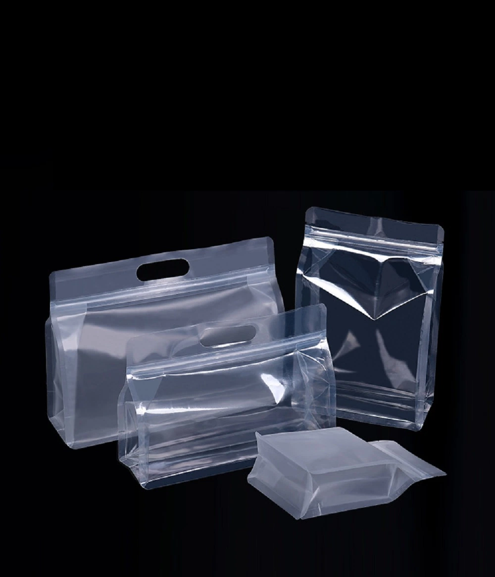 Flat Bottom Recolorable Zip Lock Clear Craft Paper Matte Octagon Heat Sealable Plastic Food Storage Packaging Box Pouch Wbb17921