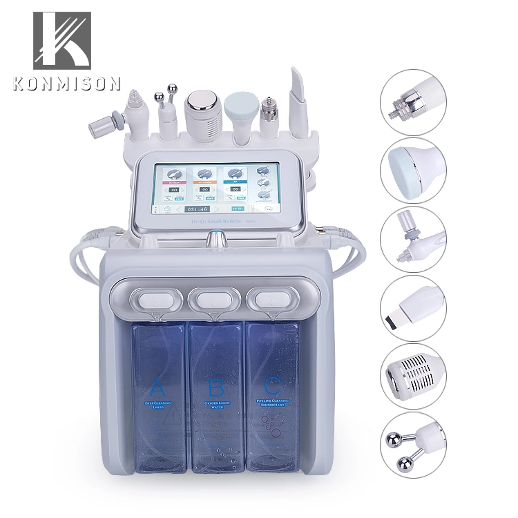 Professional Salon SPA Ausrüstung 6 in 1 Multifunktions H2O2 Wasserstoff Sauerstoff Kleine Blase Gesichtsmaschine