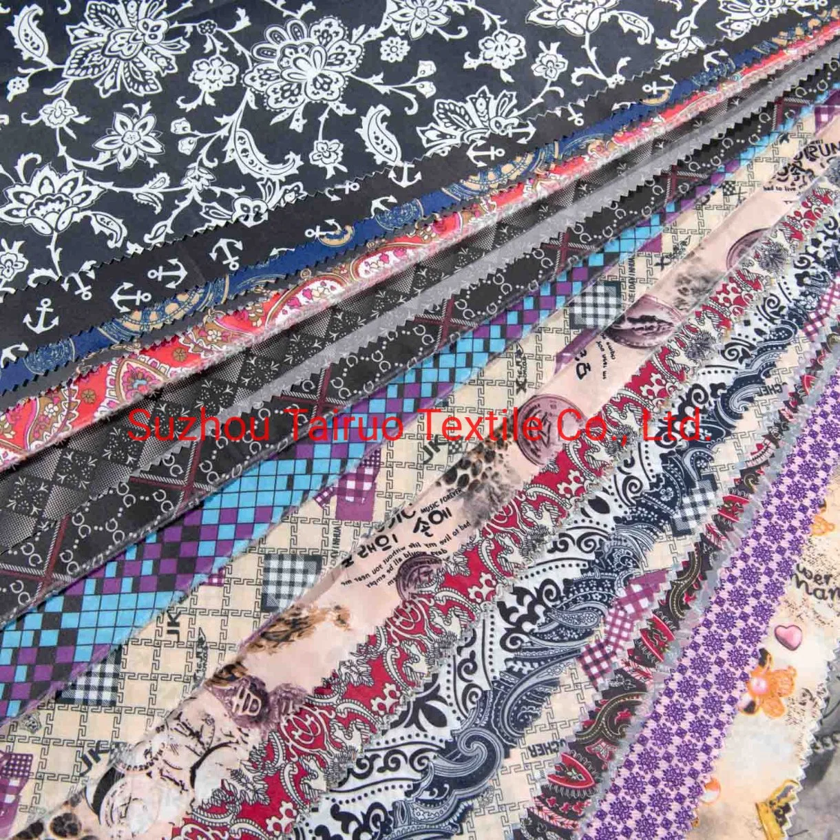 100% Polyester 88g Taffeta Printed Fabric for Garment Lining Fabric