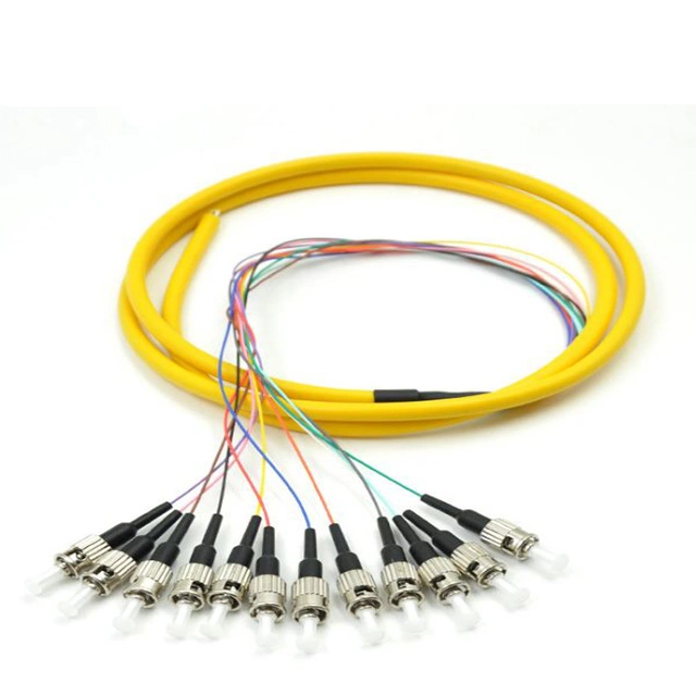 Om3, Om3, Om4, Om5 FC APC Upc 12 Core Optical Optical Fiber Pigtail for Patch Panels, Wall Boxes