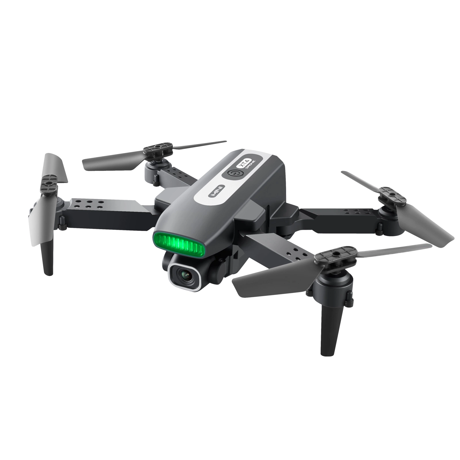 Xt4 Mini RC Quadcopter HD مزدوج العدسة وحدة التحكم عن بُعد LED Lighting Lighting قابلة للطي من دراون 4CH RC، مع 3 بطاريات