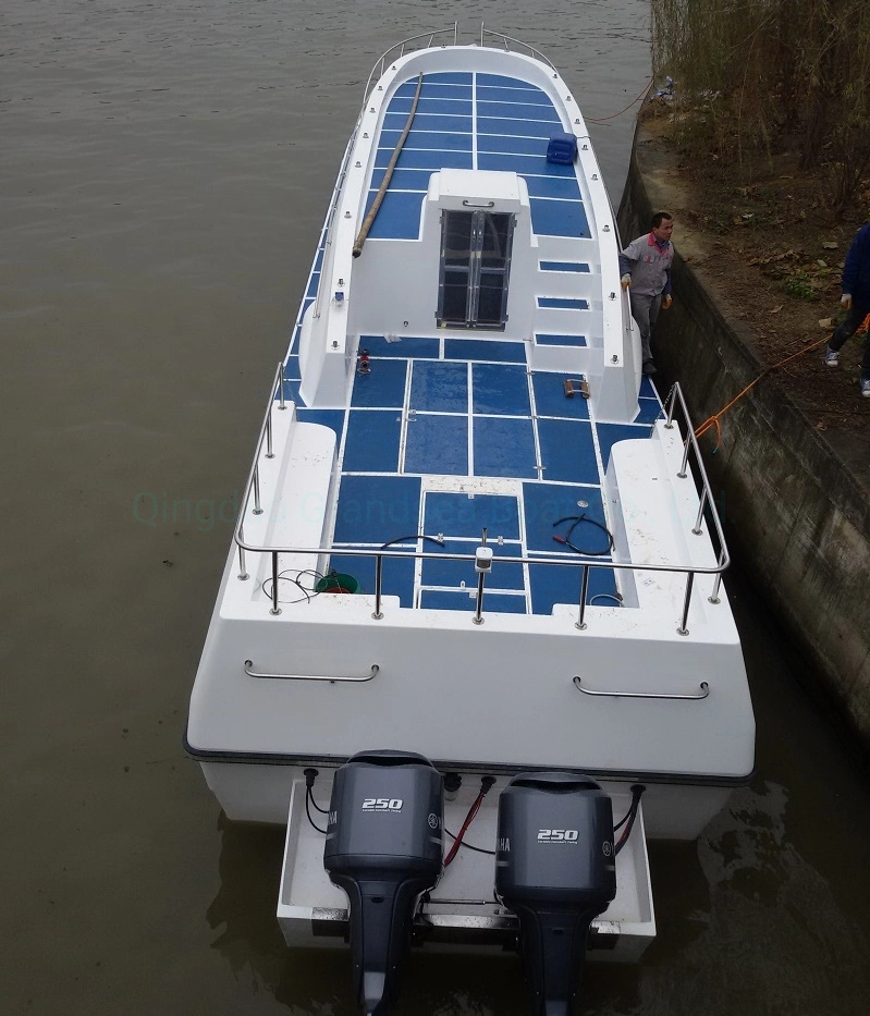 40 Persons Fibreglass Water Bus Boat with Outboard Engines for Sale