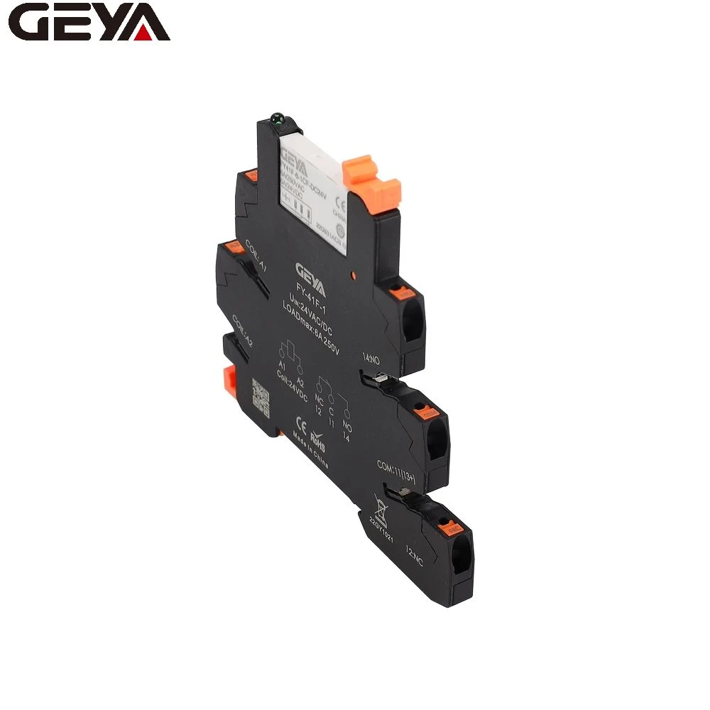 30 Amperios Modbus RTU Geya 3V de la interfaz del módulo de relé de Fy-41f 6.22mm de grosor Socket