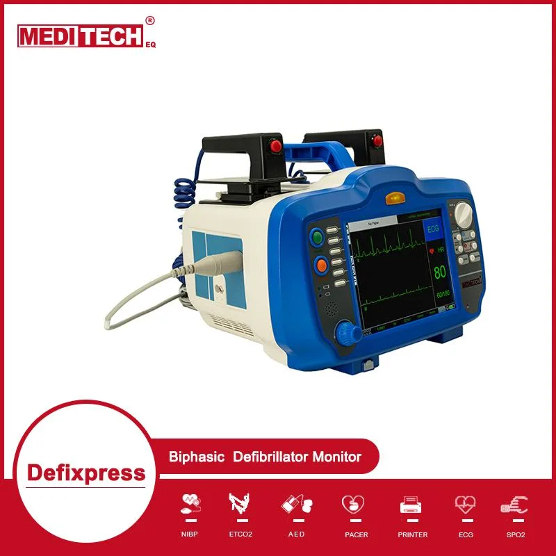 Biphasic Defibrillator with Aed Function, Pacemaker, SpO2 and NIBP