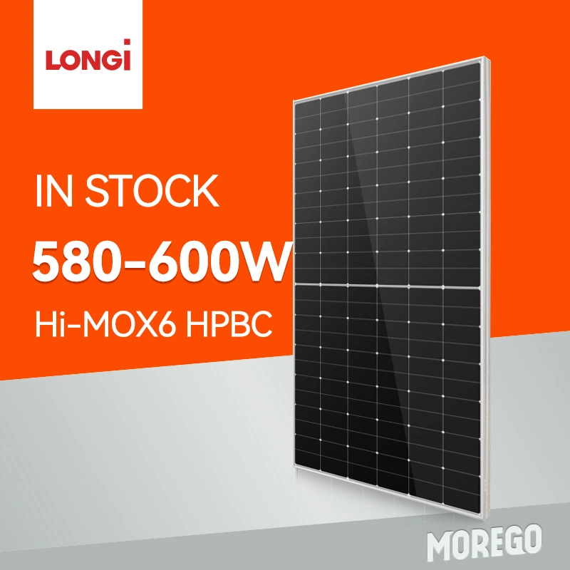Painel solar Longi Mono de meia célula 555W 560W 575W 580W Módulo PV de 585 W de 590 W para sistema de alimentação solar