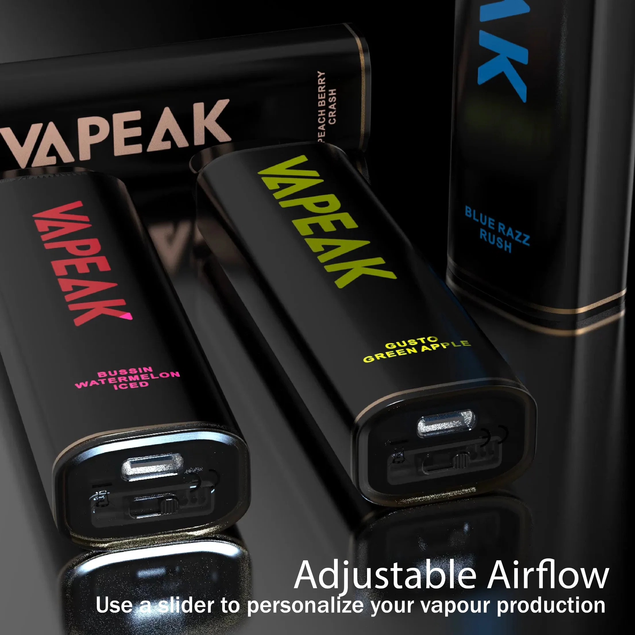 Vapeak Original 7000 Puff Vape Adjustable Airflow Disposable/Chargeable Vaporizer