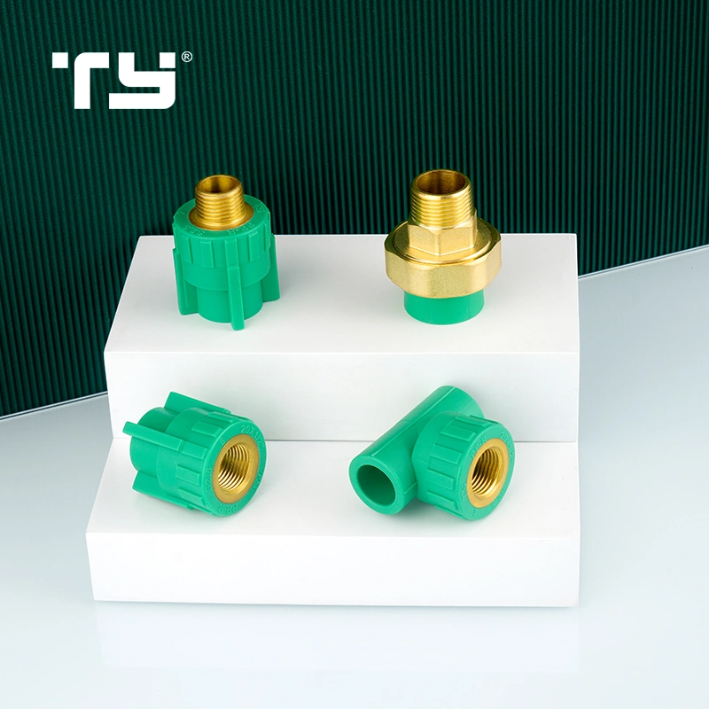 2022 Professional PPR Piping Green Tee Plastic Pipe Fittings Female Brass Coupling Offer OEM