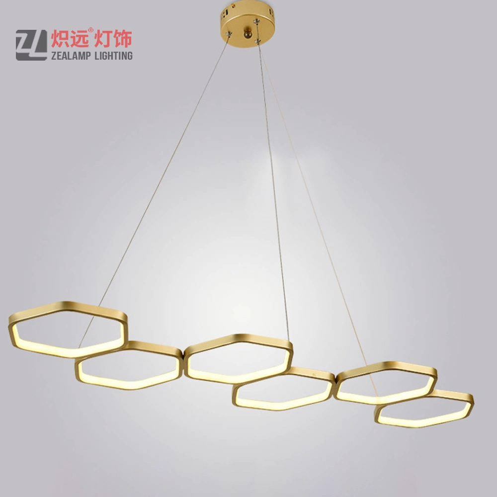 Modern Decoration Circle LED Chandelier Pendant Lights Hanging Adjustable Indoor Light