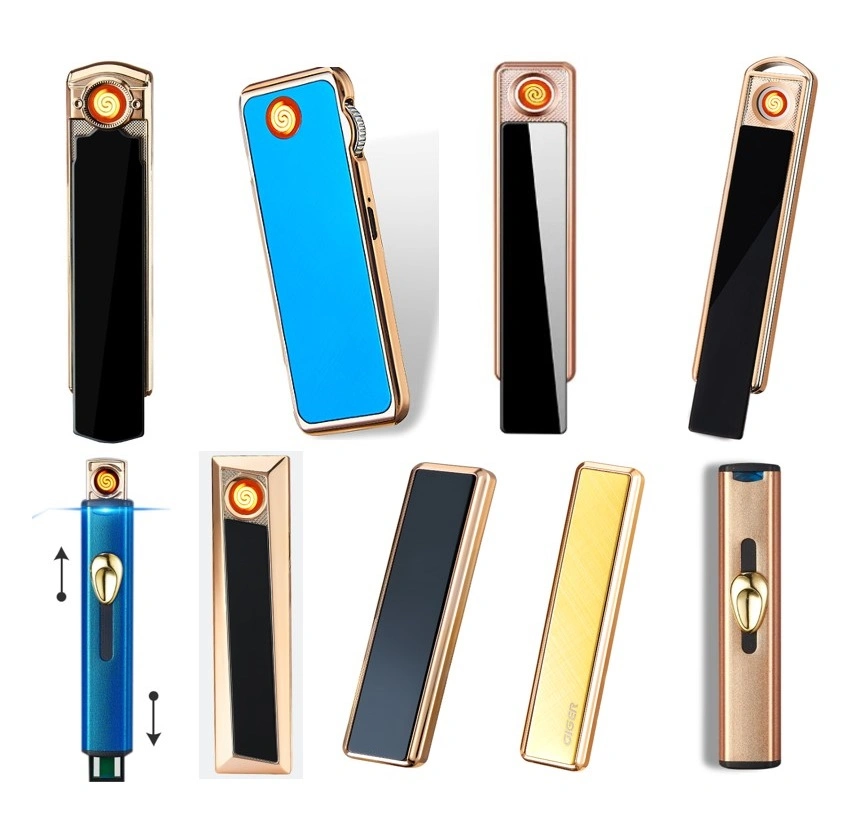 Hot Selling Flameless Rechargeable USB Electronic USB Cigarette Lighter Windproof Electric Lighters for Smoke Shop