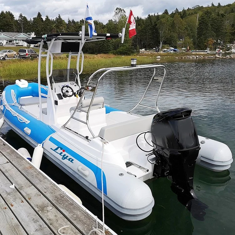 Liya 6.2m de licitación de fibra de vidrio barco Deportes de Mar casco rígido Pontoon Boat