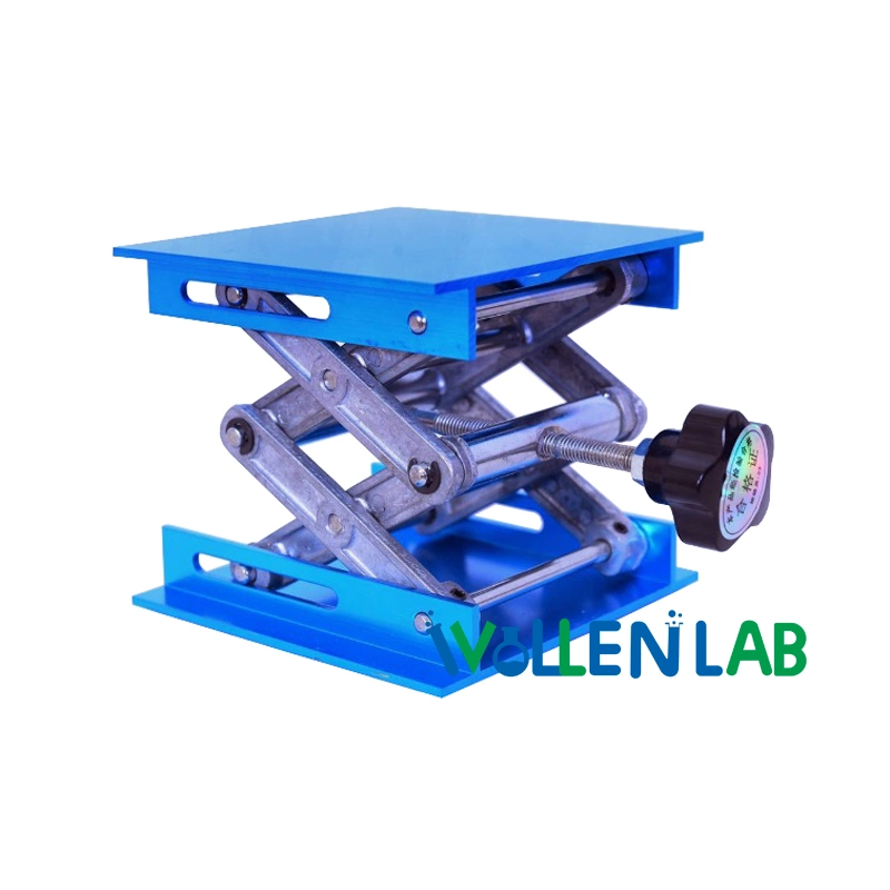 300X300mm Stainless Steel Adjustable Manual Lifting Platform Loading Bearing Lab Jack