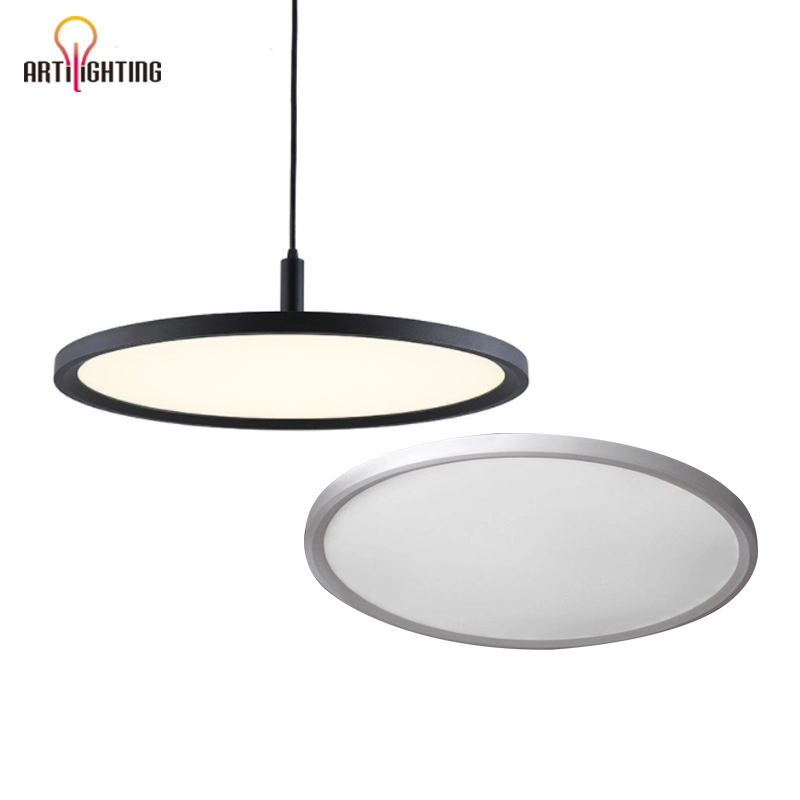 Chandelier Light Thin Round Flat Ceiling LED Panel Lamp Office Hotel Project