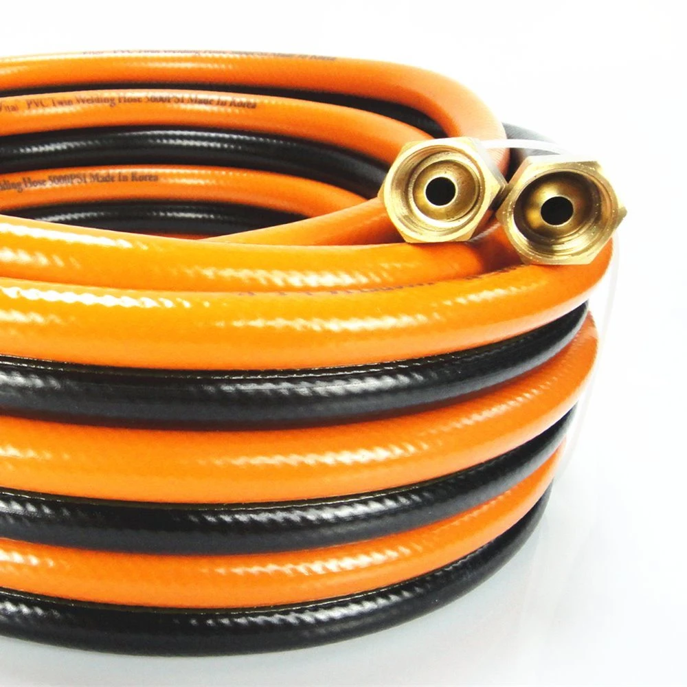 PVC Twin Welding Retractable Oxygen Hose with Good Pressure