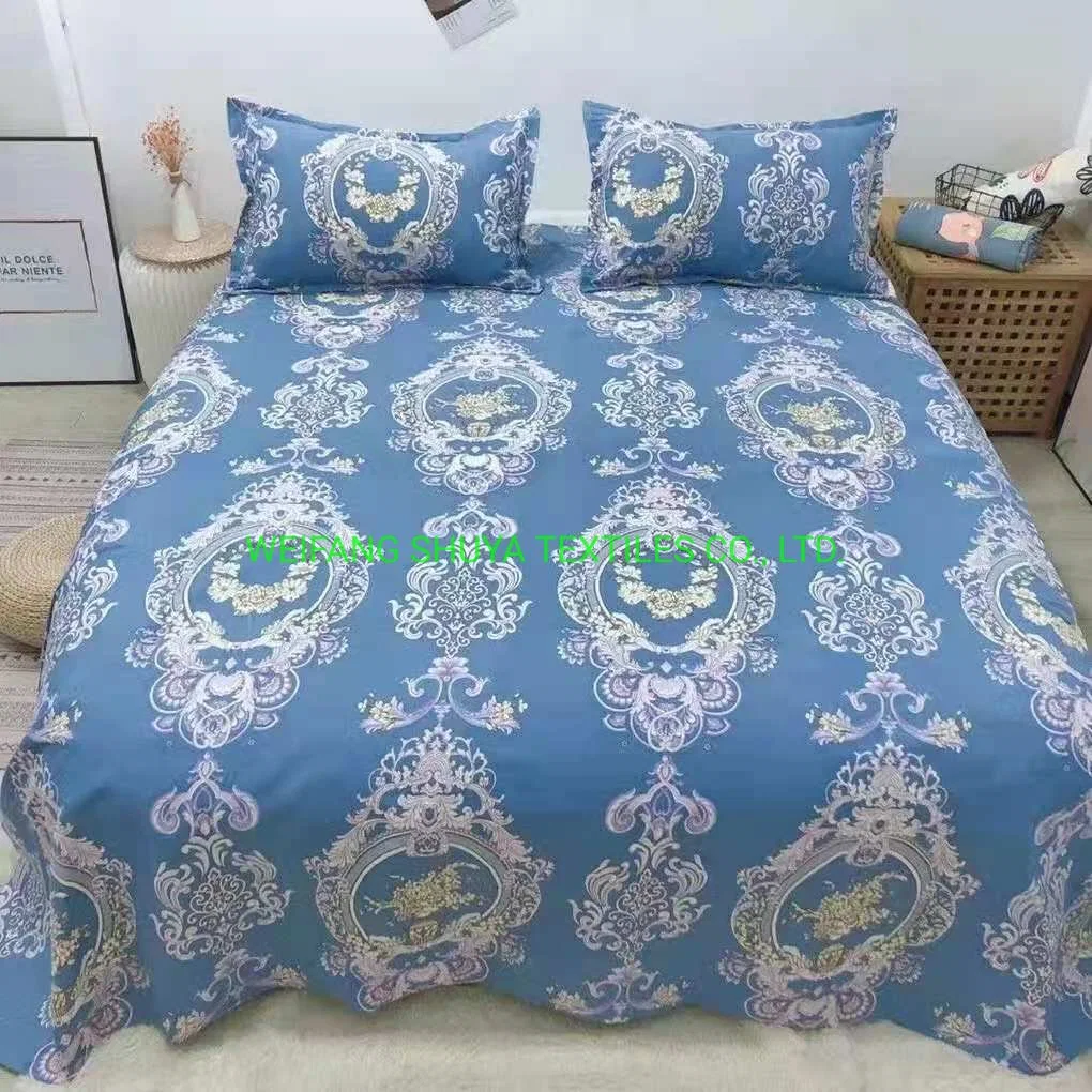 China 100% Polyester Fabric Flower Printed 3PCS Bedding Sets