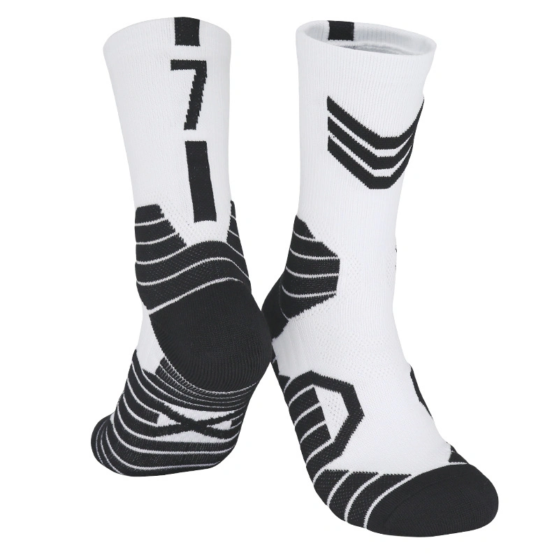 N b um basquetebol profissional de socks tubo longo de socks desportivo respirável Joelho Perneiras elevado factor de algodão Elite Ant Skid Meias para homens e crianças