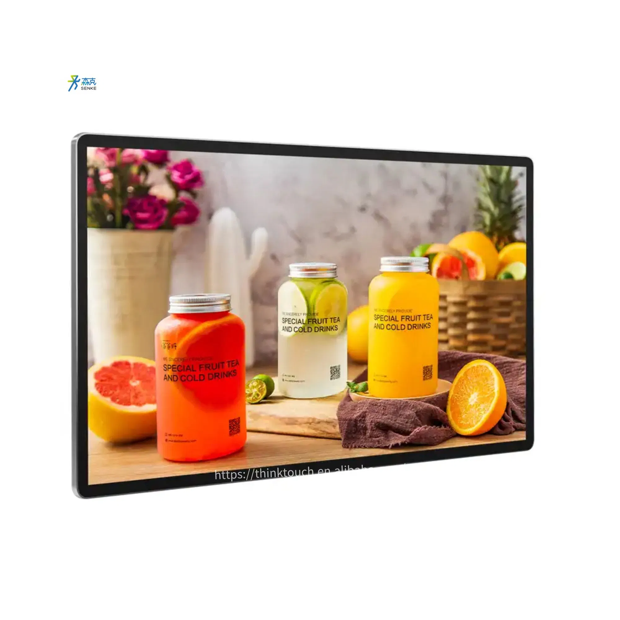 Senke LED-Display HD-Video-Werbung Full-Display Indoor-LED Werbung Display Wandhalterung Werbung Player