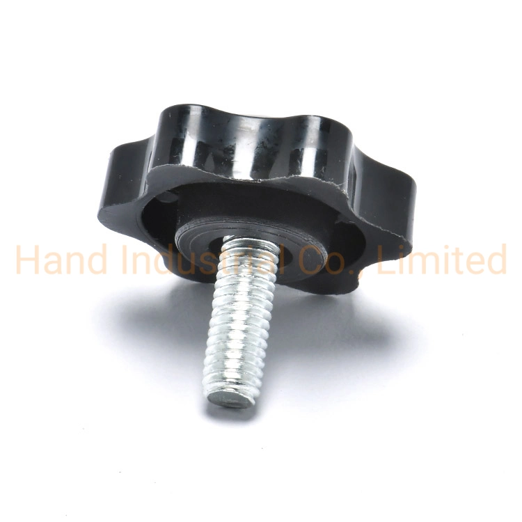 Hand Supply High Precision Plastic Metric Six Lobe Flower Head Press Knob 1/4-20 Thumb Screw