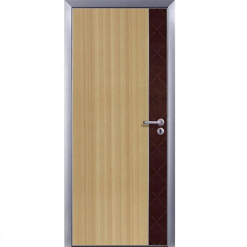 Hospital Aluminum Frame Wooden Door Ecotype School Wood Door with Aluminum Jamb