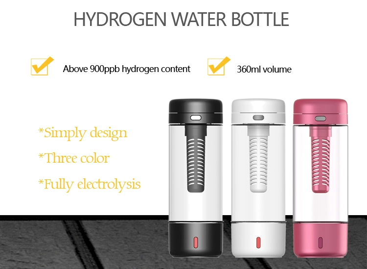 New Item Alkaline Hydrogen Water Bottle Hydrogen Water Cup with USB Charger for Body Healthcare From Yiwu Manufacturer