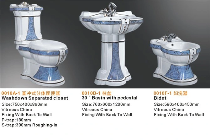 Sanitaryware Luxury Decorative 3PCS Bathroom Toilet Set