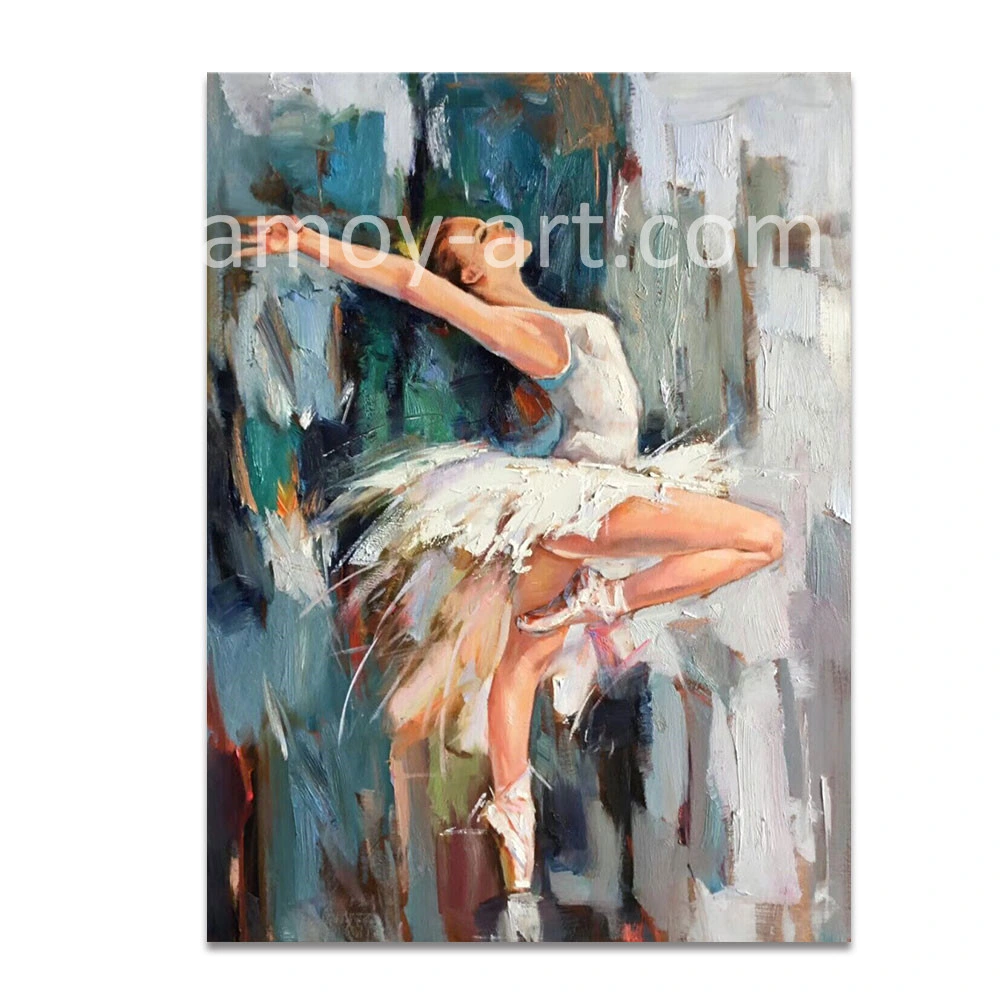 Hand Painted Impressive Ballet Dancer Oil Paintings for Wall Decor