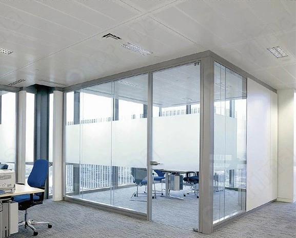 Low Cost Glass Partition Office Partition Simple Design Aluminum 4.5 Profile Series for Office Partition