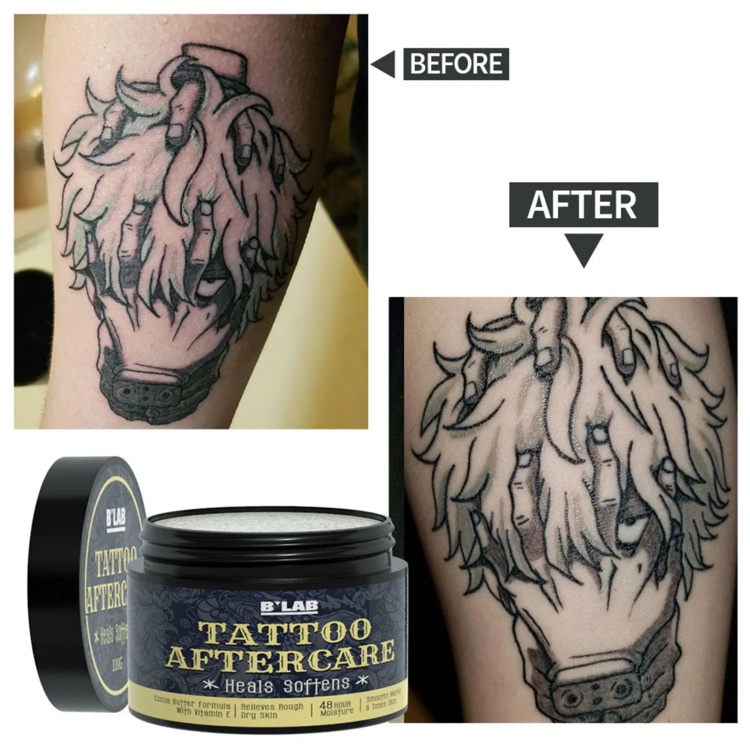 Pre-Tattoo Aftercare Cream Balm Natural Healing Skin Care