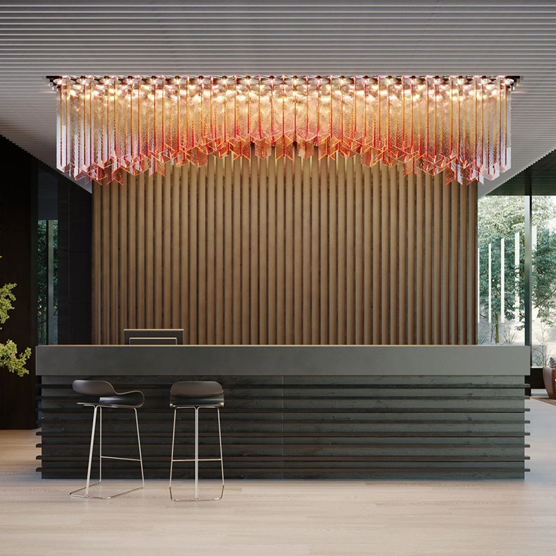 Estilo moderno Clube Hotel luxo moderno projeto LED personalizados Luz Lustre