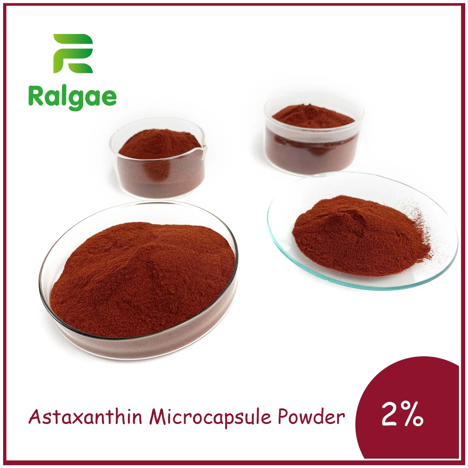 Astaxanthin Mikrokapsel Pulver 2% Kalt Wasser Lösliche Antioxidans Nutrition Ingredient