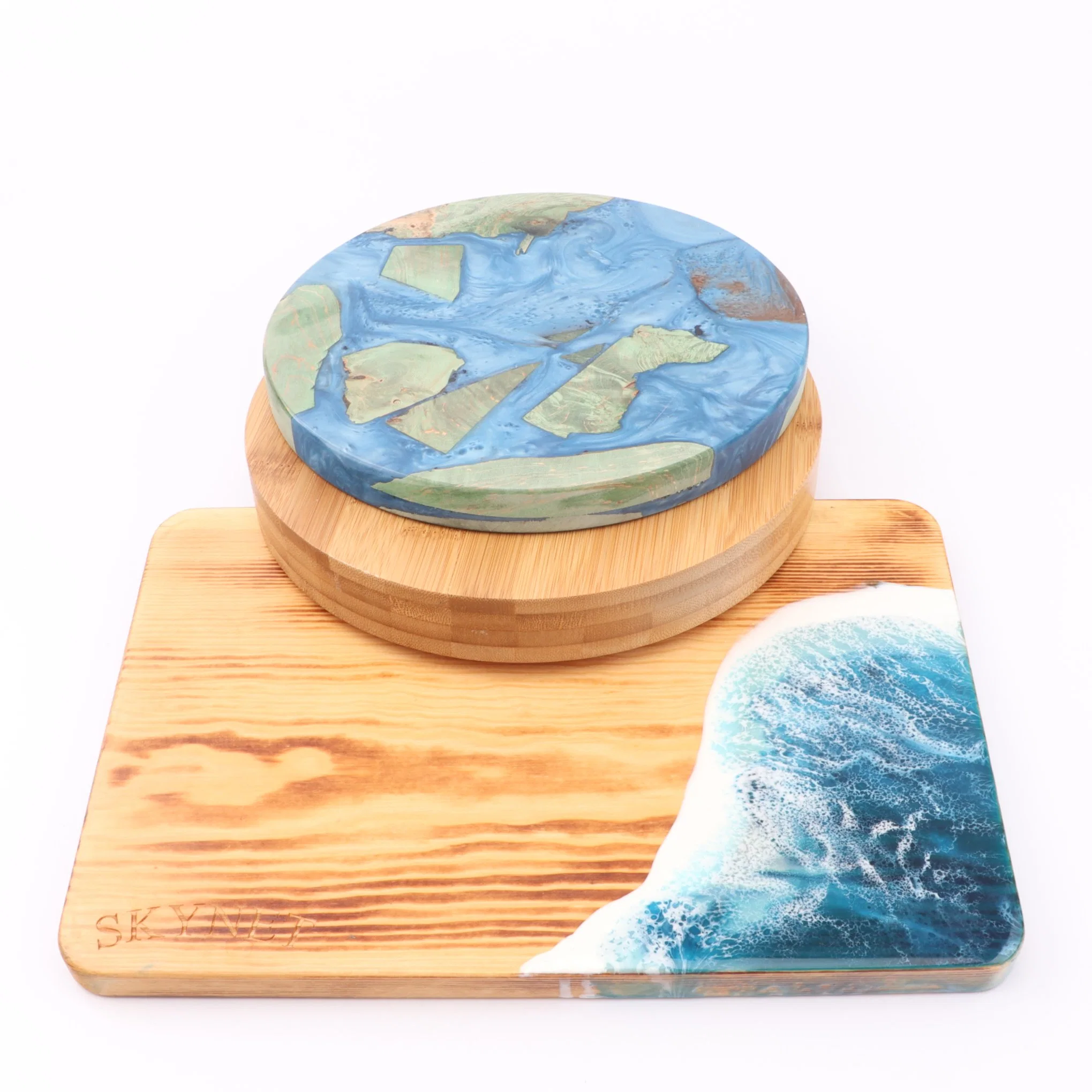 Hot Sale Custom Shape Pattern Wooden Decoration Plato de Cena Coaster