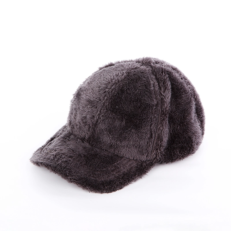 Warm Plush Artificial Wool Men Women Unisex Baseball Sports Cap