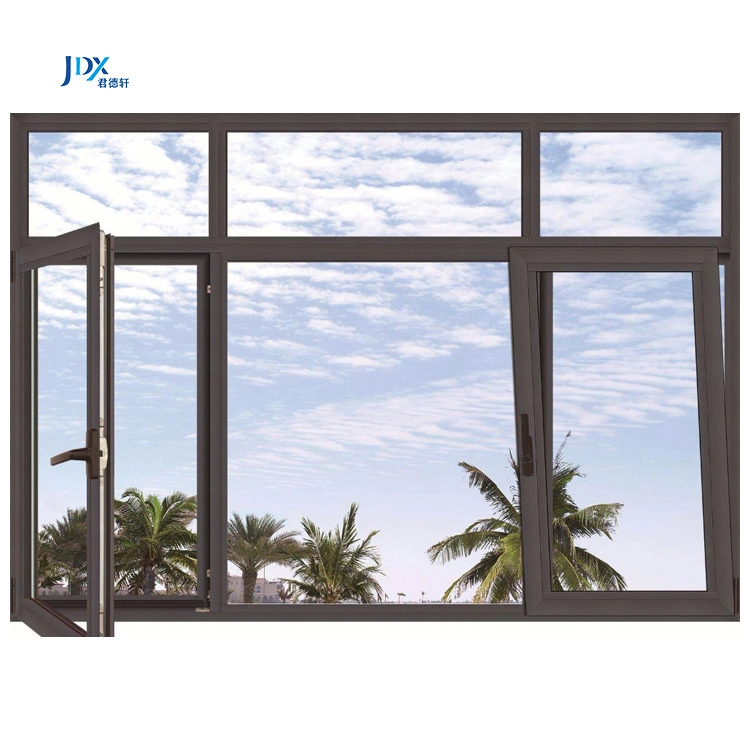 Security Energy Saving UPVC PVC House Triple Pane Vinyl Aluminum Casement Frame Sliding Tilt and Turn Casement Window