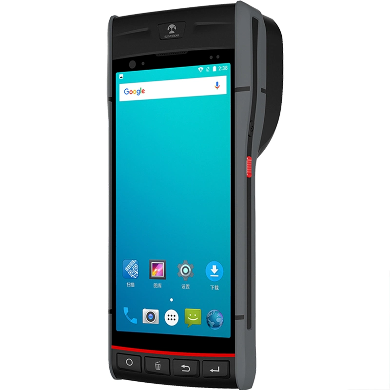 4G Mobile Terminal POS Android portátil com máquina de incorporada na Impressora Térmica de RFID