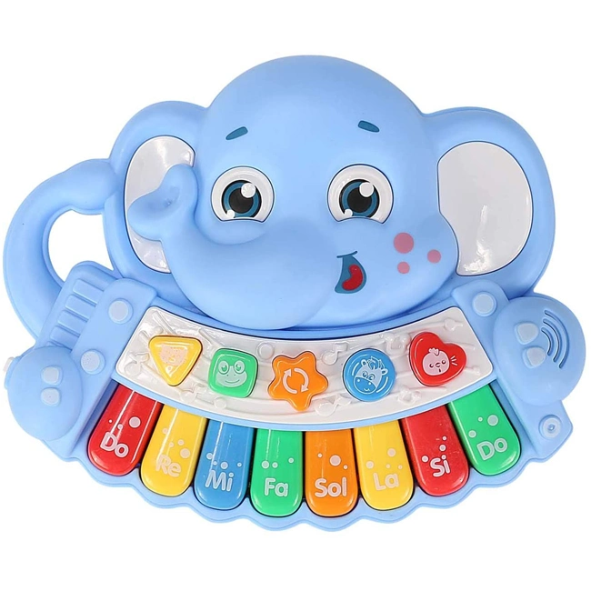 Cartoon Crocodile Elephant Cow Musical Organ Toy Animal Electronic Organ Early Educational Childhood Musical Instruments Toys Cute Musical Toys