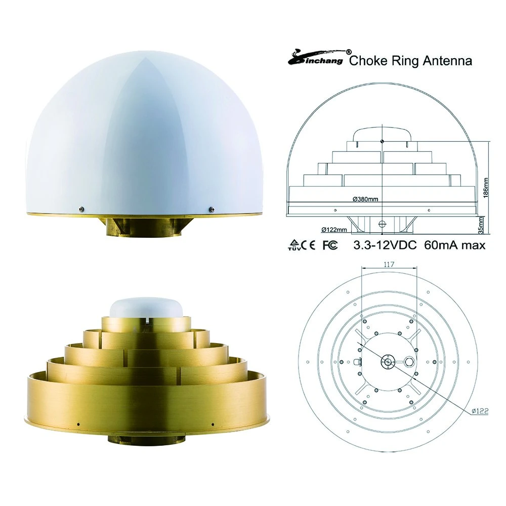 Millimeter Level High Accuracy GPS Gnss 3D Choke Ring Antenna