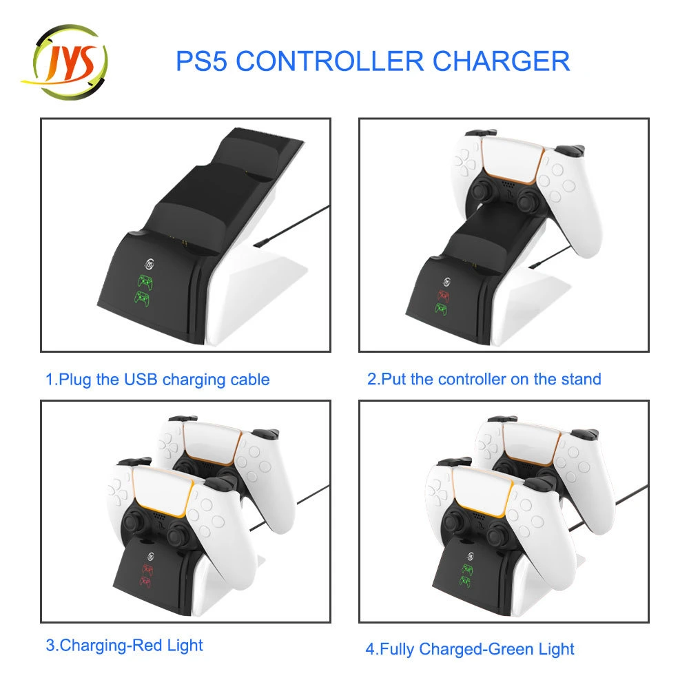 USB Type-C Dual Charging Cradle Gamepad Station for Sony PS5 Wireless Controller Joystick Charger